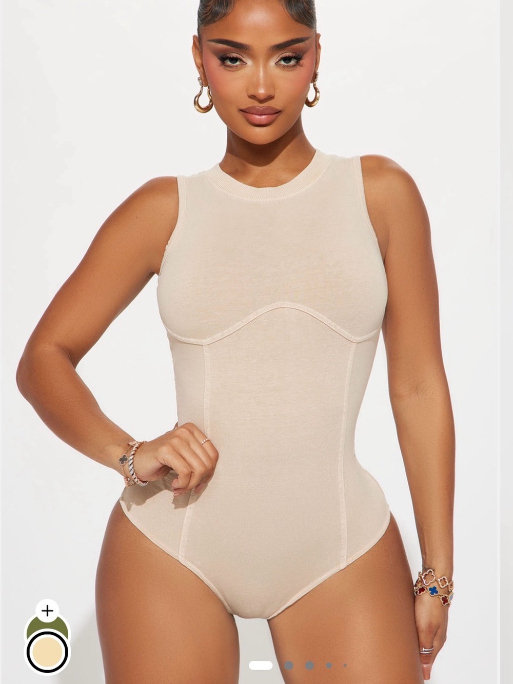 Fashion Nova Sand Santana Washed Bodysuit